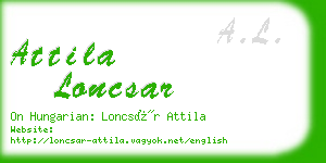 attila loncsar business card